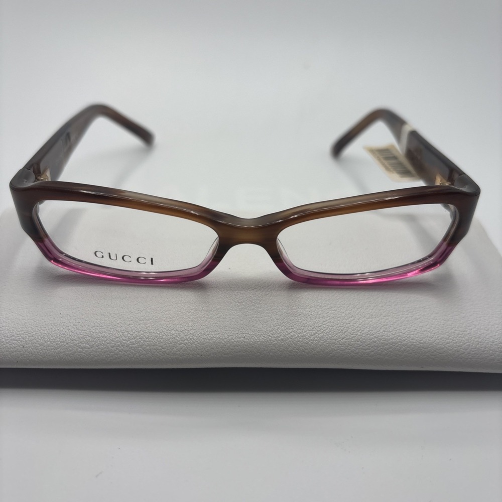 New Gucci GG 3196 YOI Brown Pink Eyeglasses Frames 50-14 130mm Italy #479